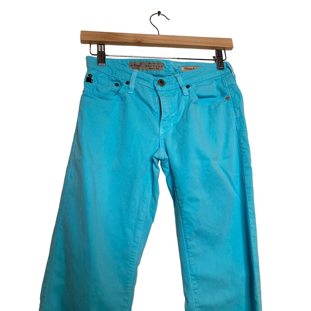 Adriano Goldschmied Women's Size 26 Teal Denim Legging Ankle Super Skinny Jeans - Picture 3 of 12